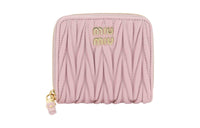 MIU MIU Lambskin Wallet Women's Pink
