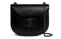 CELINE Triomphe Arc De Triomphe Cow Leather Crossbody Bag Shoulder Bag Women's Black