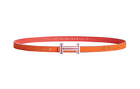 HERMES Leather Belts Women's Orange/Jaipur Pink