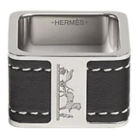 HERMES Palladium-Plated Brass Sheepskin Other Accessories Women's Palladium Grey