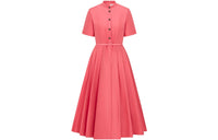 DIOR Short Sleeved Dress Women's Red