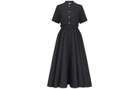 DIOR Short Sleeved Dress Women's Black