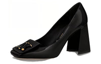 LOUIS VUITTON Spool Heel High Heels 8.5cm Women's Black