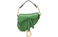 DIOR Sheepskin Saddle Bag Handheld Shoulder Bag Crossbody Bag Handbag Extra Mini Women's Green