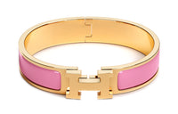 HERMES Bangles Women's Gold/Pink