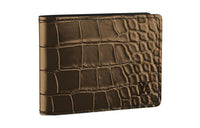 LOUIS VUITTON Multiple Polished Crocodile Leather Card Clip Wallets Men's Light Brown