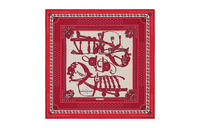 HERMES Silk Scarves Women's Red