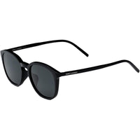 SAINT LAURENT Acetate Nylon Oval Sunglasses Men's Black