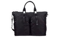 PRADA Cow Leather One Shoulder Handbag Men's Black