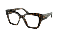 PRADA Plastic Irregular Shape Eyeglass Frames Women's Brown