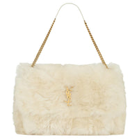 SAINT LAURENT Niki Shearling Handbag Shoulder Bag Women's Polar Tone