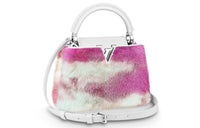 LOUIS VUITTON Capucines Mink Fur Leather Shoulder Bag Crossbody Bag Handbag Mini Women's Multicolor