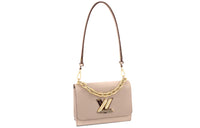 LOUIS VUITTON Twist Epi Grained Leather Twisted Bag Crossbody Shoulder Bag Medium Size Women's Pink Wax