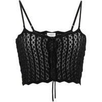 SAINT LAURENT Cropped Tank Top 'Black'