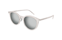 SAINT LAURENT Injection Molded Irregular Shape Sunglasses Unisex Gray