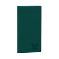 LOUIS VUITTON Brazza Leather Wallet Men's Dark Green