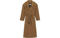 SAINT LAURENT Trench Coats Women's Khaki