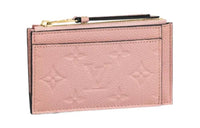 LOUIS VUITTON Wrinkle-Free Cow Leather Wallet Women's Rose Pink