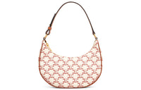 CELINE AVA Leather Shoulder Bag Women's Pink