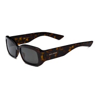 SAINT LAURENT Injection Molding Plastic Polyamide Rectangular Sunglasses Women's Brown Tortoiseshell