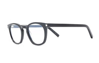 SAINT LAURENT Plate Frame Irregular Shape Optical Glasses Men's Black