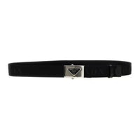 PRADA Polyamide Leather Belts Unisex Black Subject To Official Website