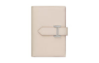 HERMES Bearn Epsom Calfskin Wallet Mini Women's 10 Craie Milkshake White