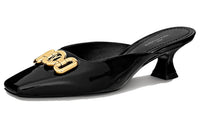 LOUIS VUITTON Rotary Wrap-toe Slippers Women's Black