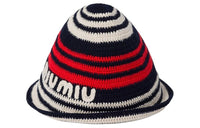 MIU MIU Logo-embroidered Crochet Bucket Hat