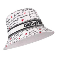 DIOR Cotton Bucket Hats Women's White