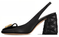 LOUIS VUITTON Shake Chunky Heel High Heels 8.5cm Women's Black