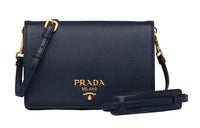 PRADA Cahier Leather Patchwork Shoulder Bag Crossbody Bag Women's Baltic Sea Blue