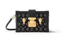 LOUIS VUITTON Cow Leather One Shoulder Crossbody Clutches Women's Black