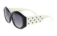 CHANEL Irregular Shape Sunglasses Women's Two-Tone