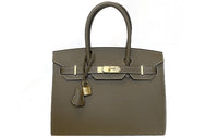 HERMES Birkin EP Leather Birkin Bag Handbag 30 Women's 18 Etoupe Elephant Gray