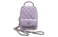 CHANEL Grain Cow Leather Backpack Mini Women's Purple
