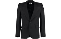 SAINT LAURENT Single Breasted Striped Tailored Blazer