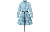 LOUIS VUITTON SS24 Long-Sleeved Dresses Women's Blue
