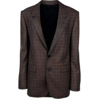 CELINE Jude Single Breasted Checked Jacket