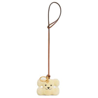 CELINE Wool Keychains Women's Beige