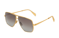 CELINE Metal Irregular Shape Sunglasses Men's Gold