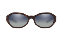 PRADA Plastic Irregular Shape Sunglasses Women's Tortoiseshell