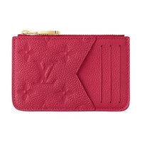 LOUIS VUITTON Leather Card Holder Women's Red