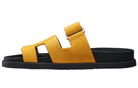 HERMES Chypre Slide Slippers Women's Yellow
