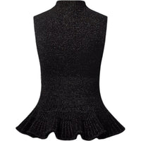 LOUIS VUITTON Flared Hem Ribbed Knit Top