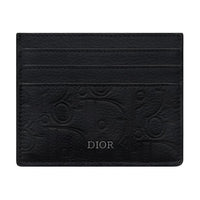 DIOR Cow Leather Card Holder Men's Black