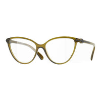 CHANEL Acetate Cat Eye Eyeglass Frames Unisex Brown