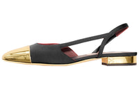 CHANEL Stylish Sandals Women's Black Gold