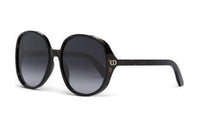 DIOR Acetate Irregular Shape Sunglasses Women's Black