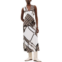 HERMES Sleeveless Dress Women's White